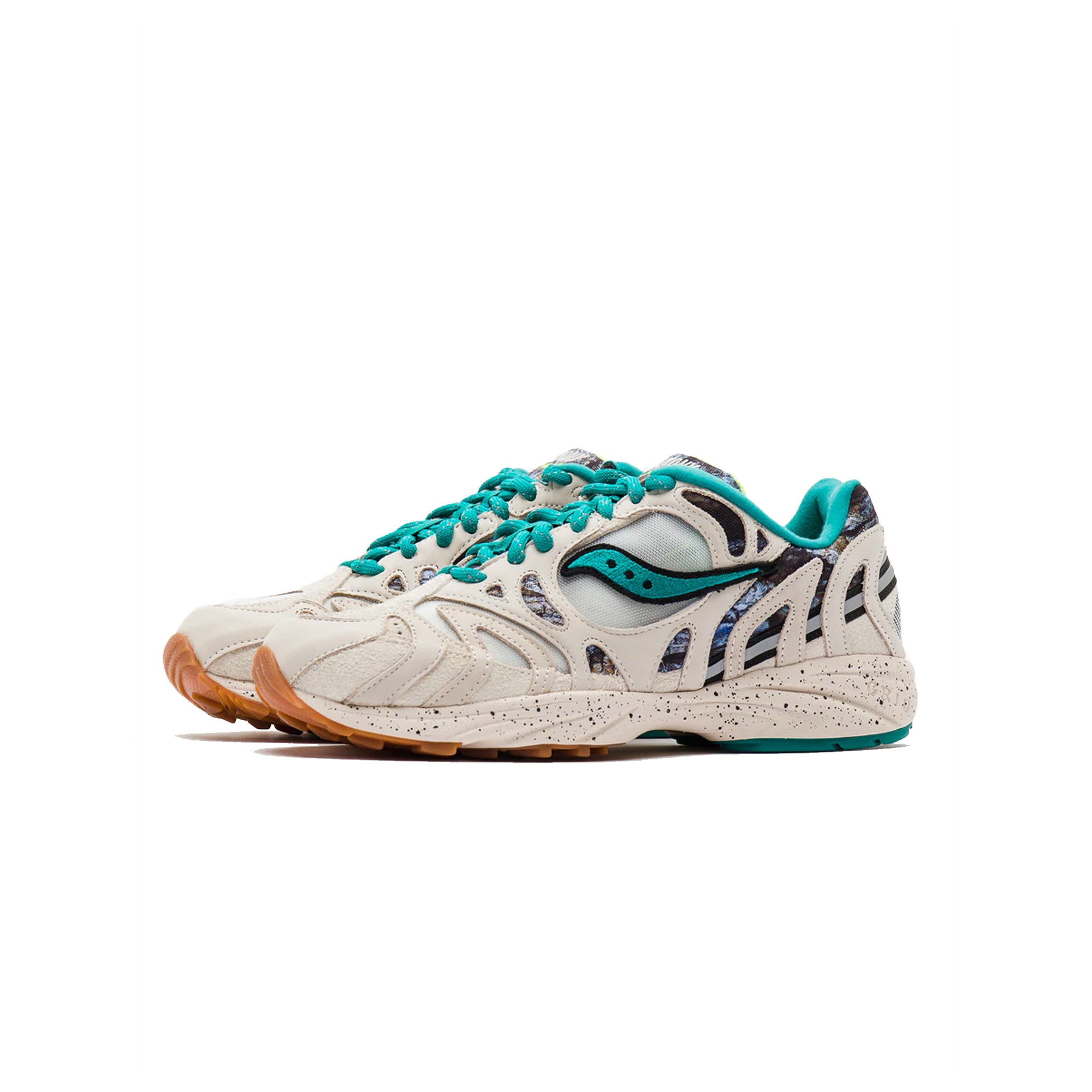 Saucony Mens Grid Azura Shoes Creme/Blue