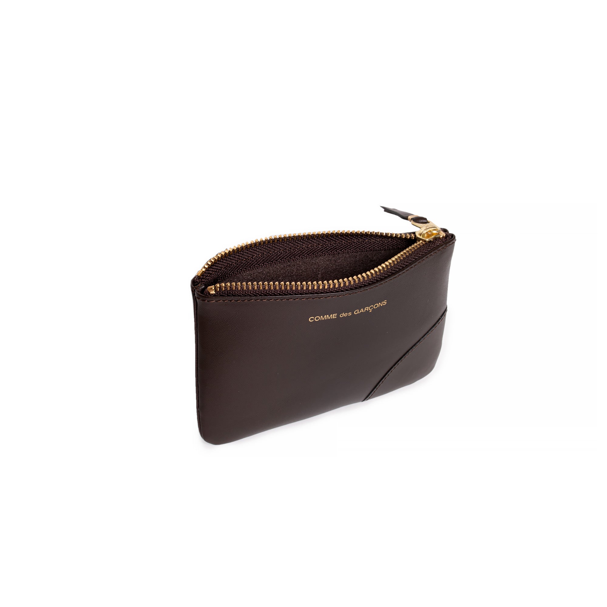 Comme Des Garcon Wallet: Classic Leather Line Coin Purse in Brown