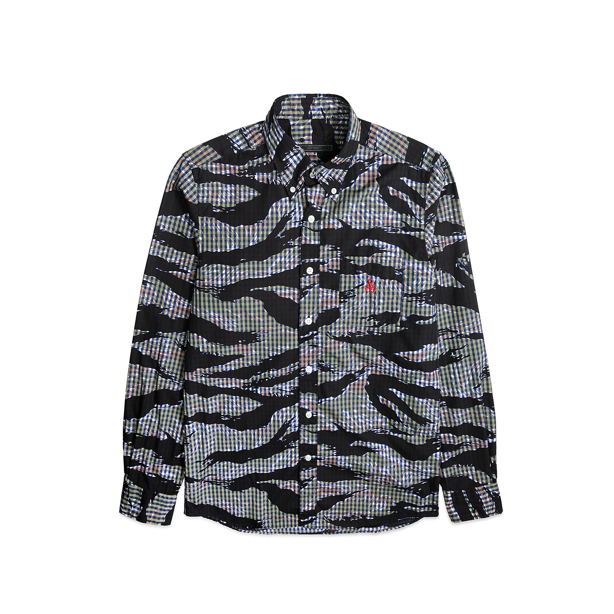 SOPHNET. Tiger Camo Print Shirt