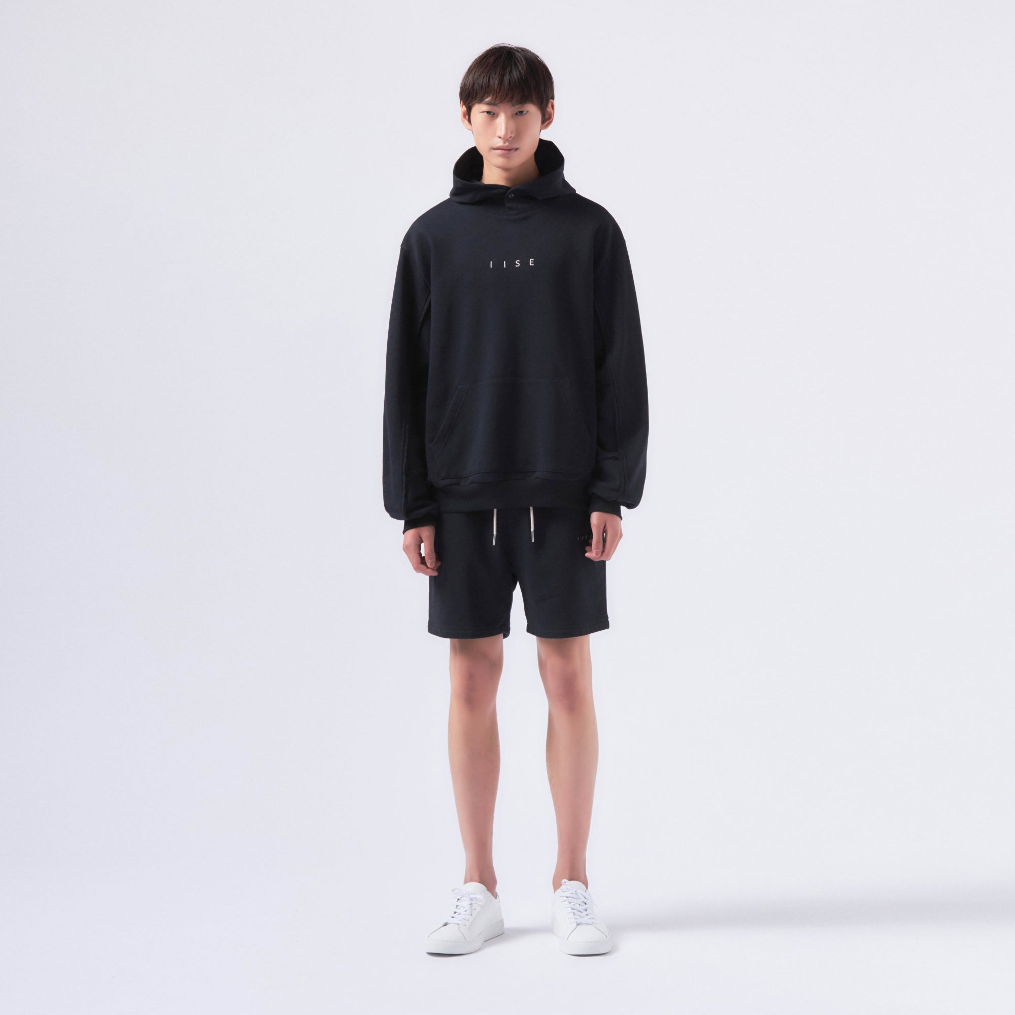 IISE Mens Logo Panel Hoodie 'Black'