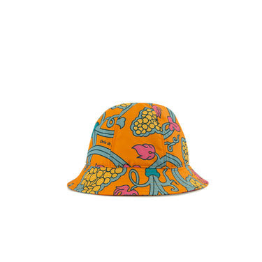 Drole De Monsieur Floral Print Bucket Hat Orange