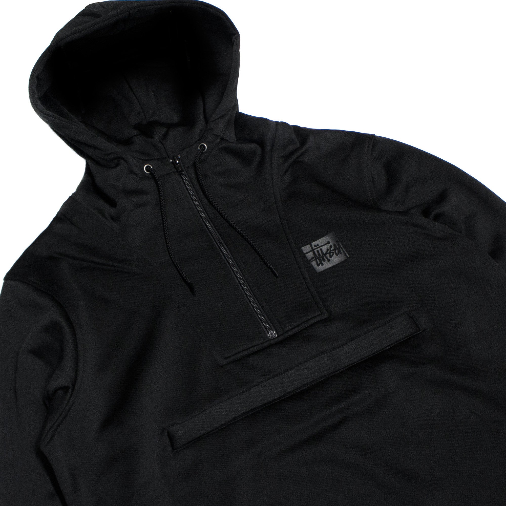 Stussy Plated Half Zip Hoody - Black