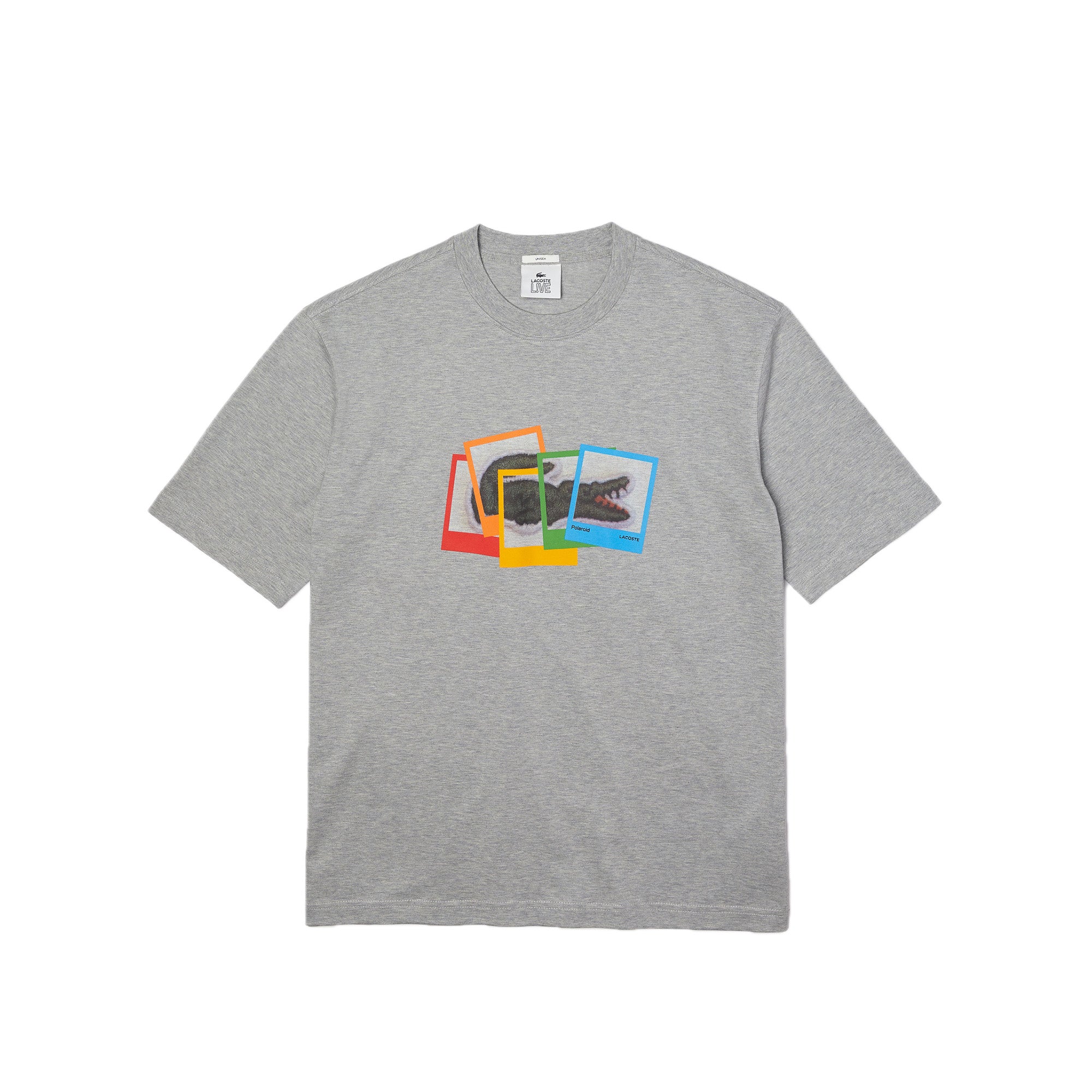 Lacoste x Polaroid Mens 'Grey' T-Shirt