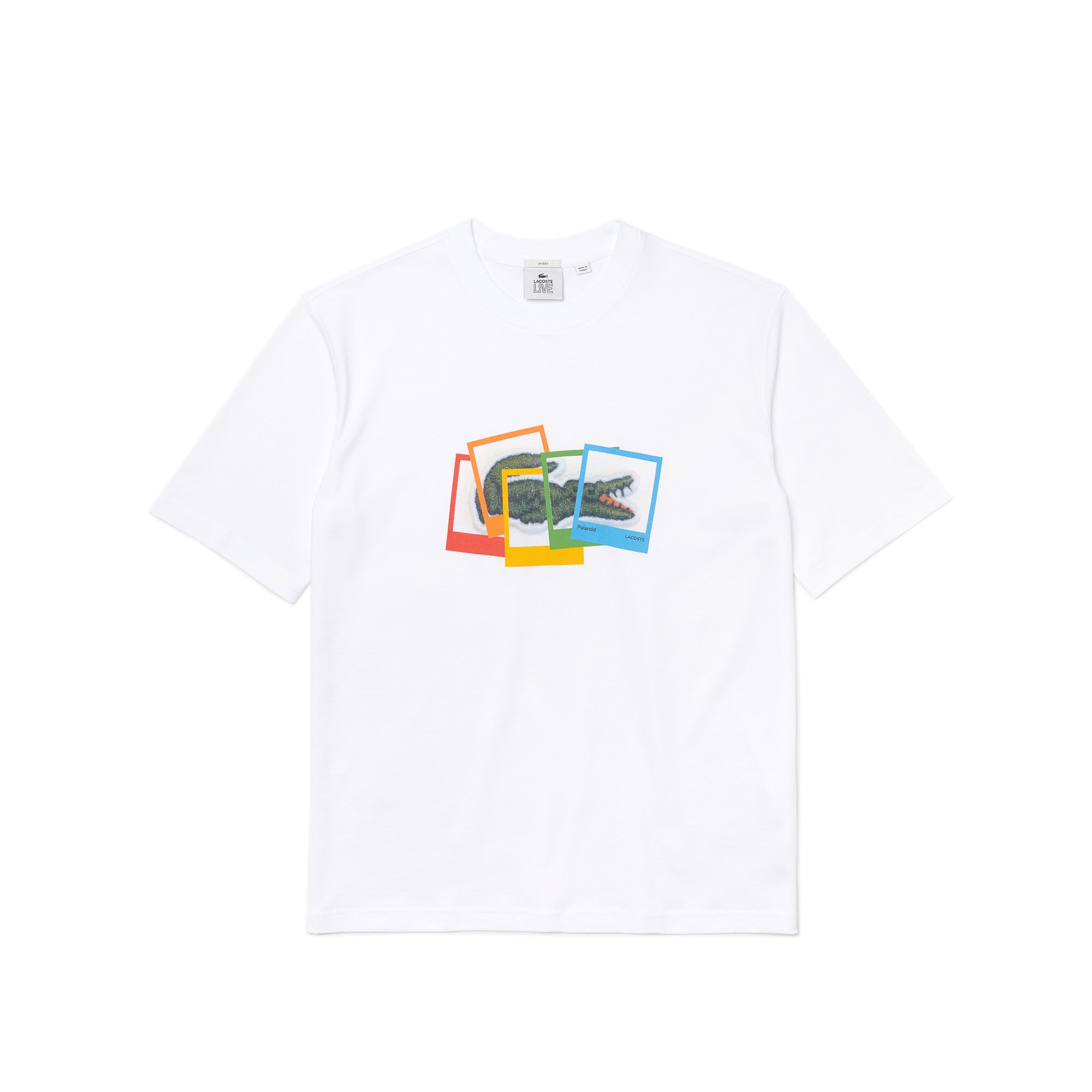 Lacoste x Polaroid Mens 'White' T-Shirt