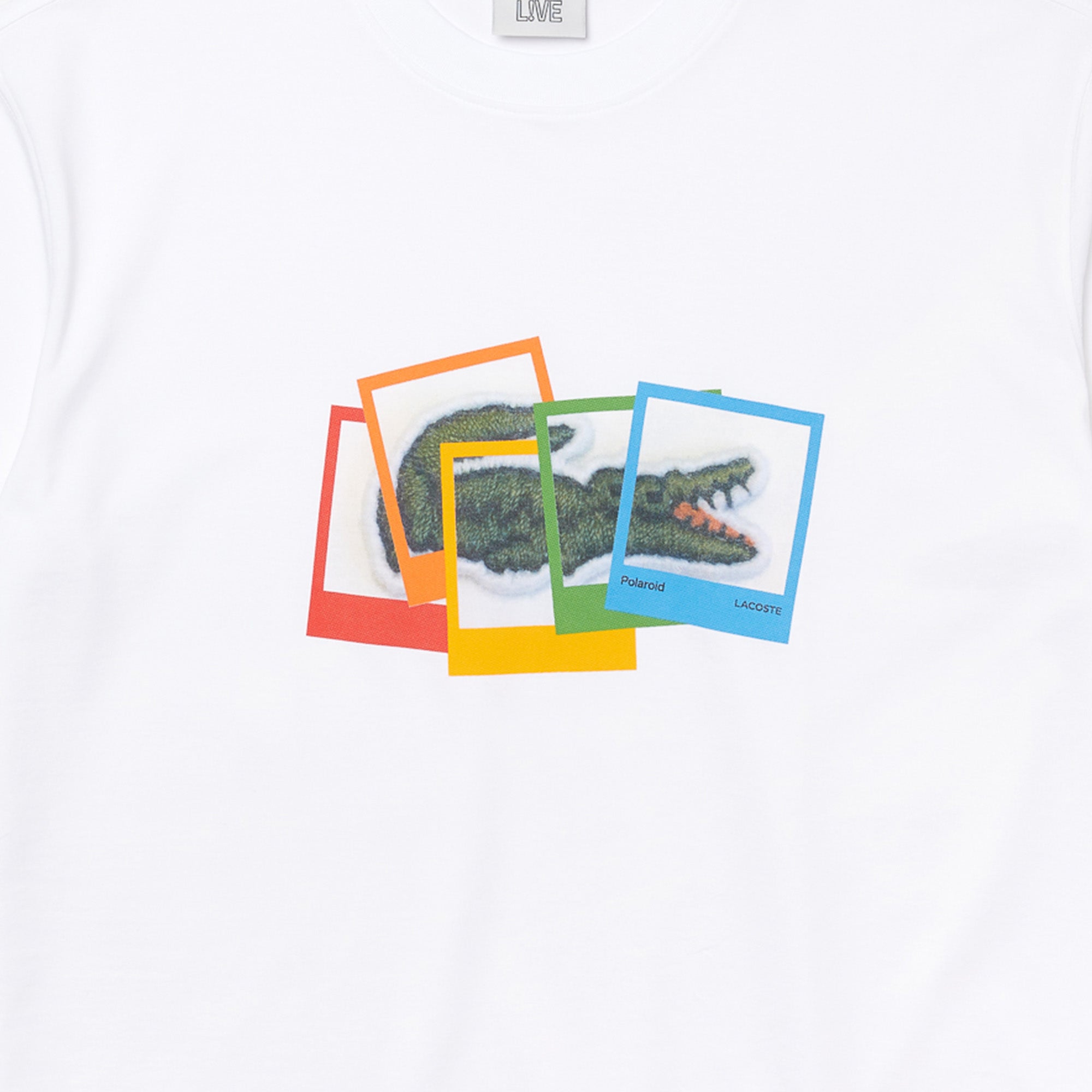 Lacoste x Polaroid Mens 'White' T-Shirt