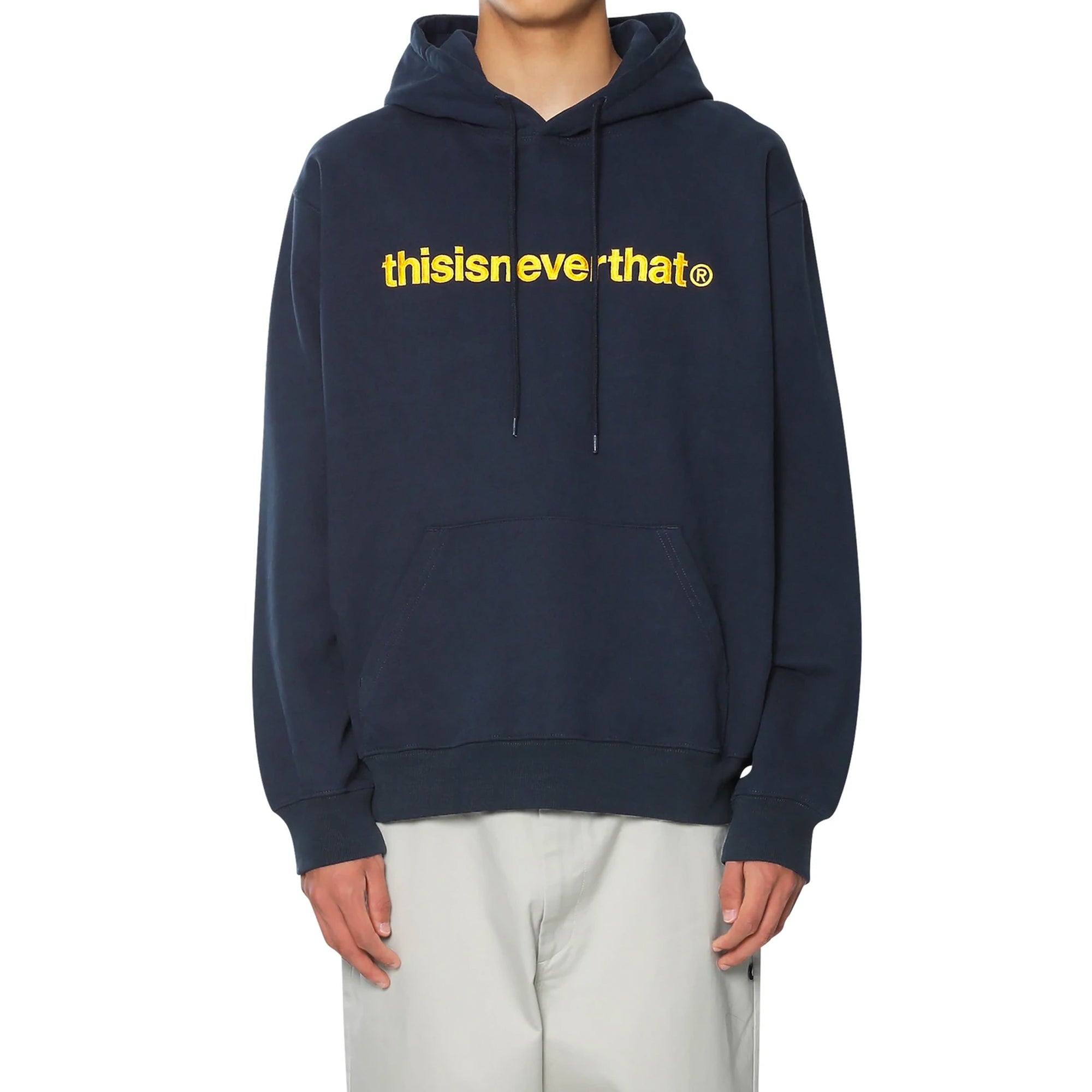 Thisisneverthat Mens T-Logo Hoodie 'Dark Navy'