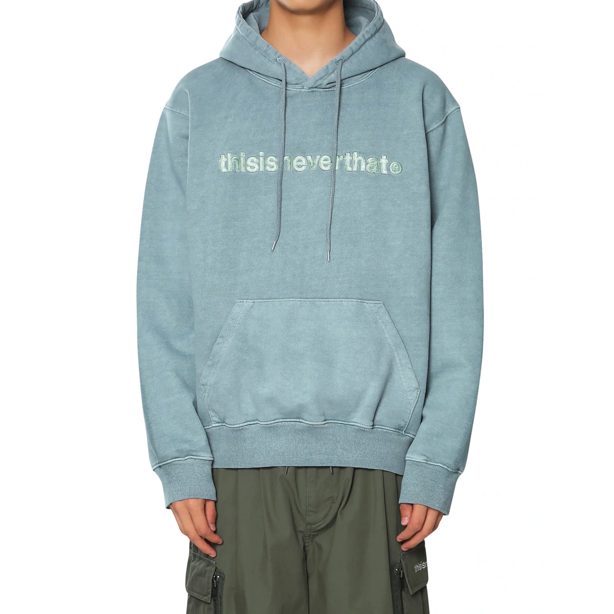 Thisisneverthat Mens T-Logo Hoodie 'Slate'