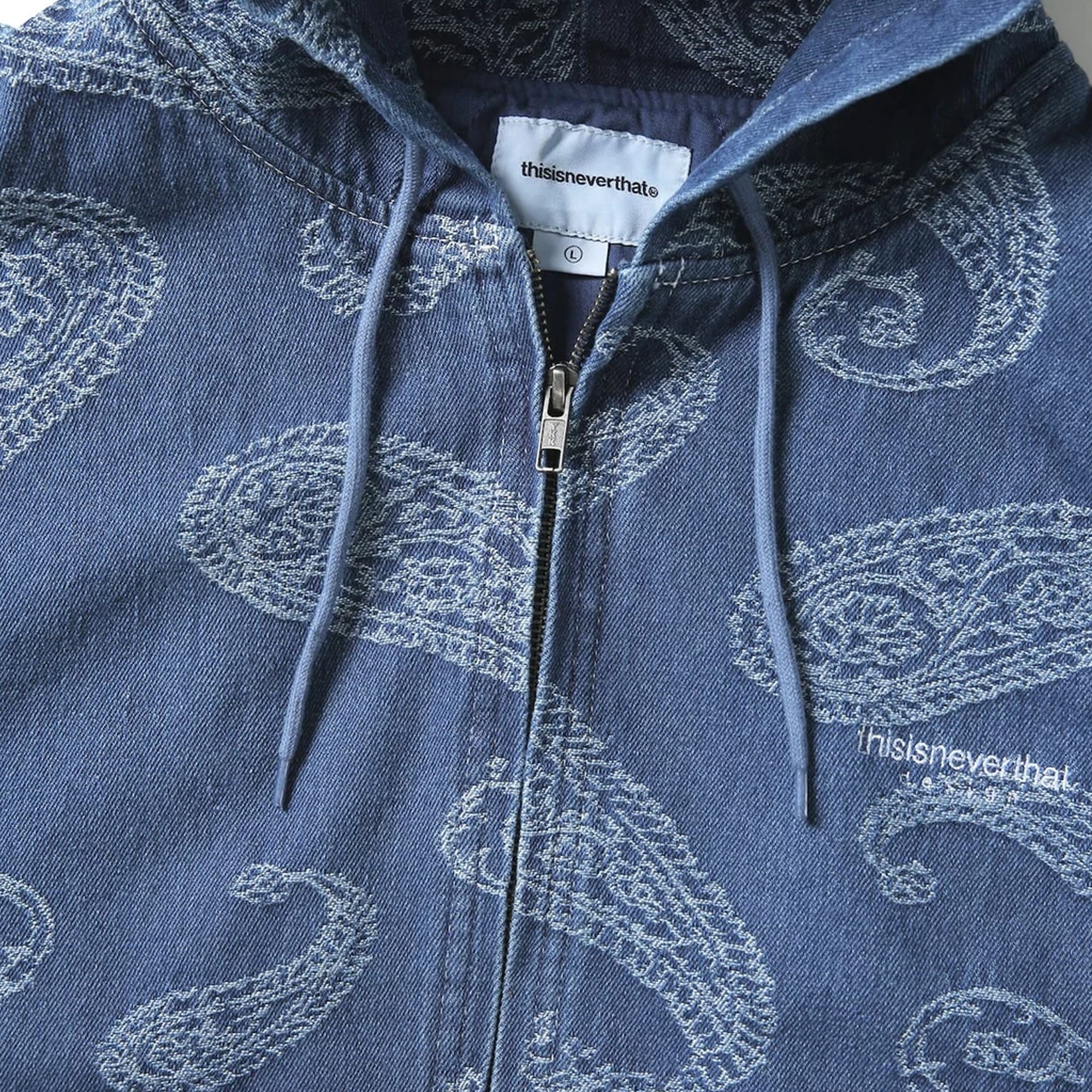 Thisisneverthat Mens Paisley Denim Jacket 'Blue'