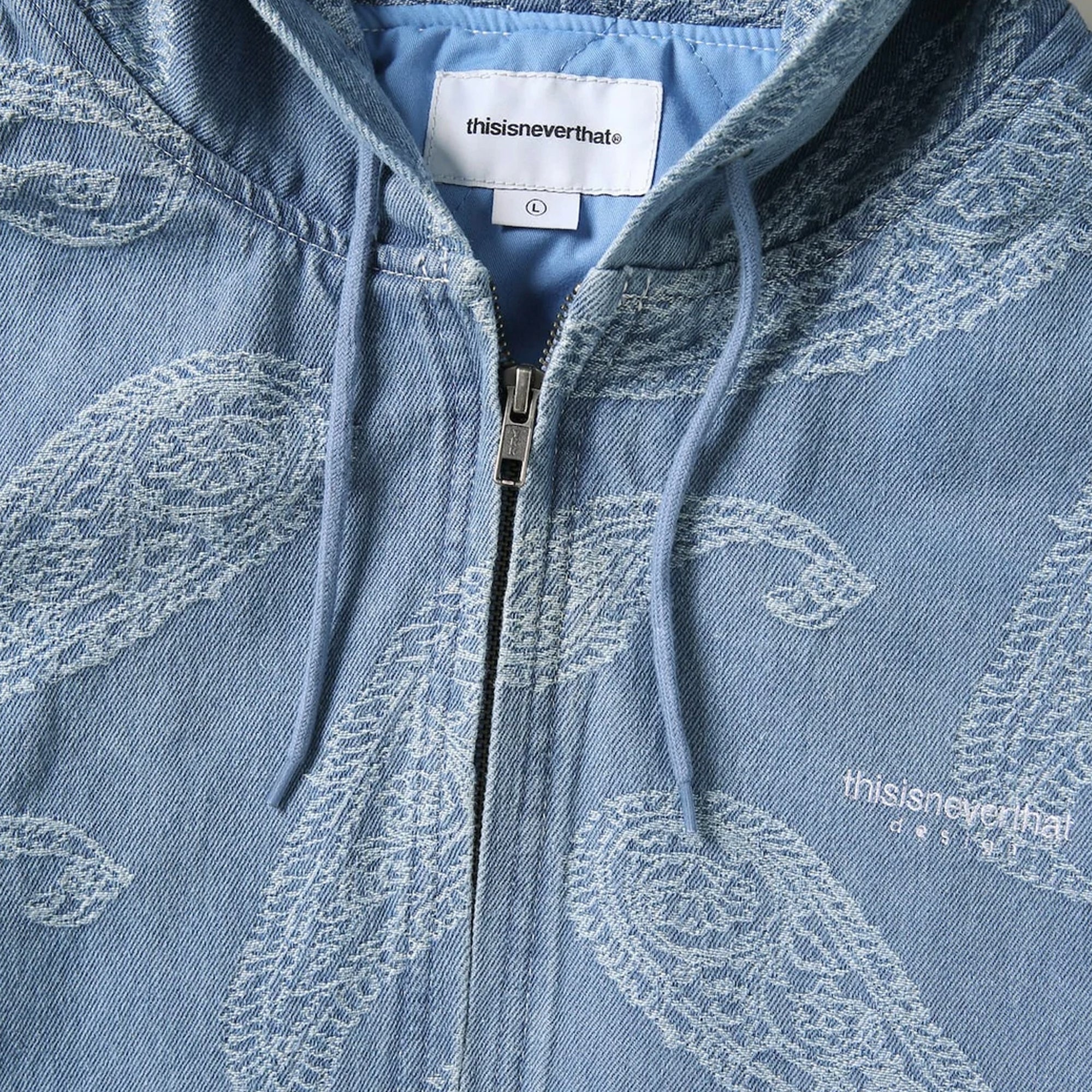 Thisisneverthat Mens Paisley Denim Jacket 'Light Blue'