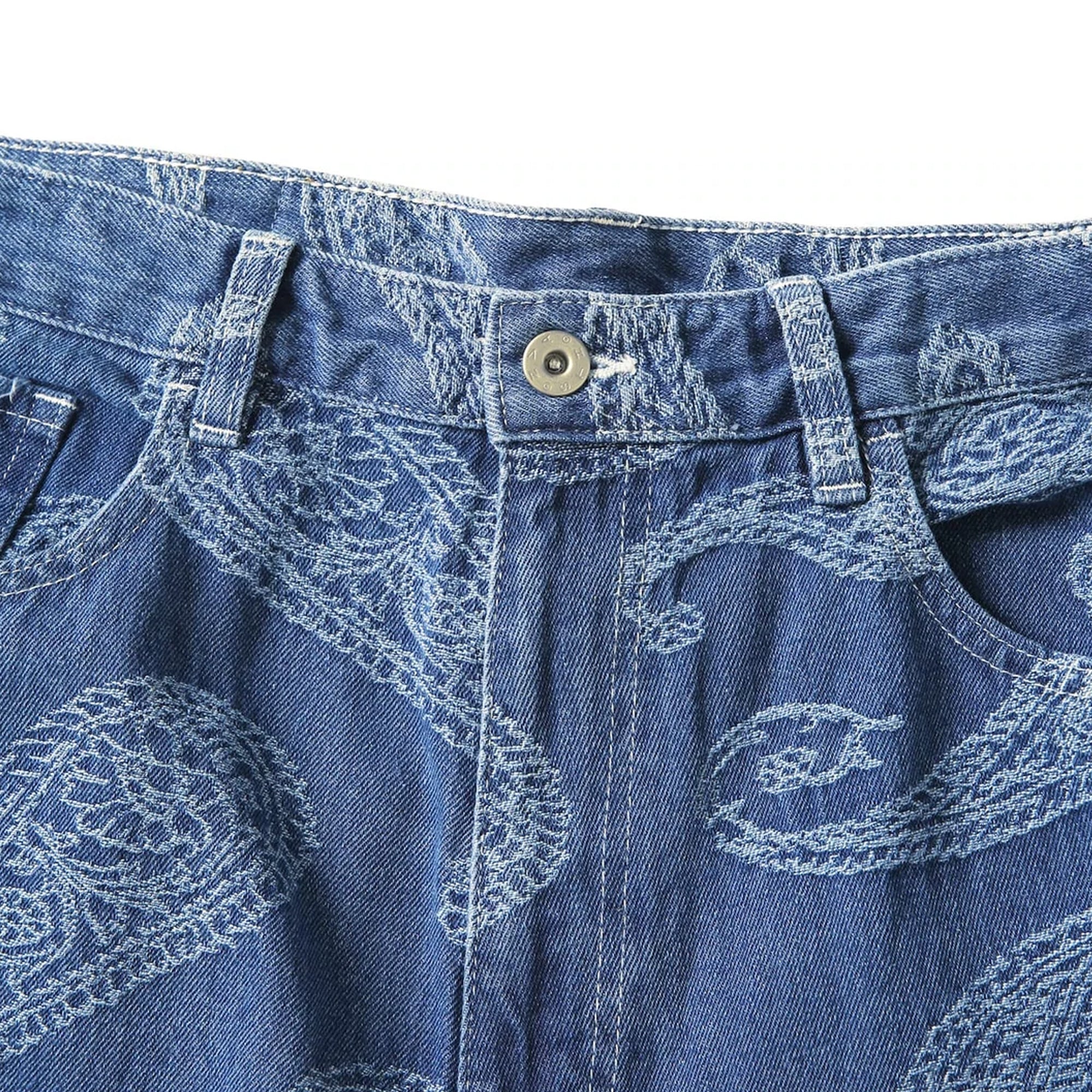 Thisisneverthat Mens Paisley Denim Pant 'Blue'