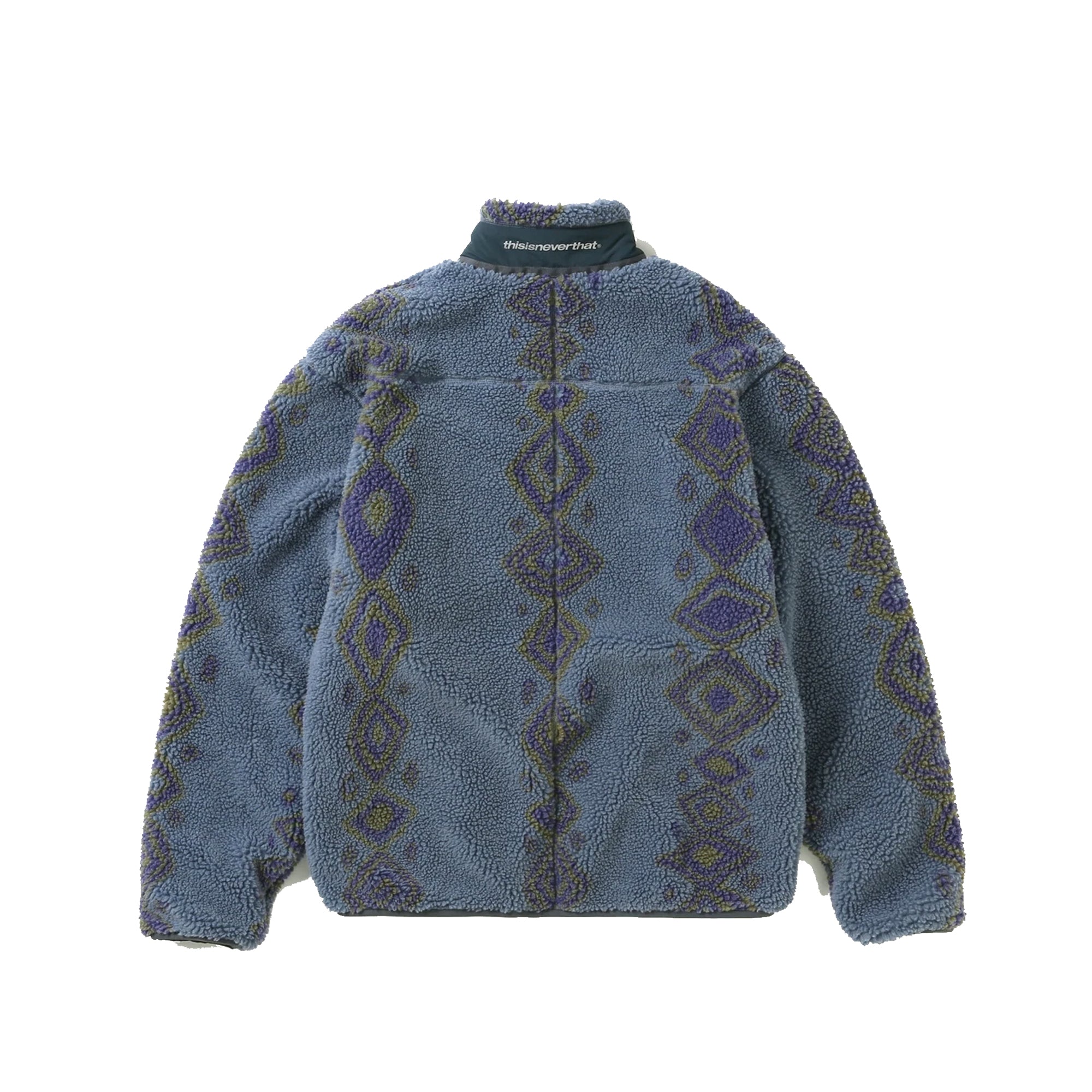 THISISNEVERTHAT Mens Sherpa Fleece Jacket 'Dusty Blue'