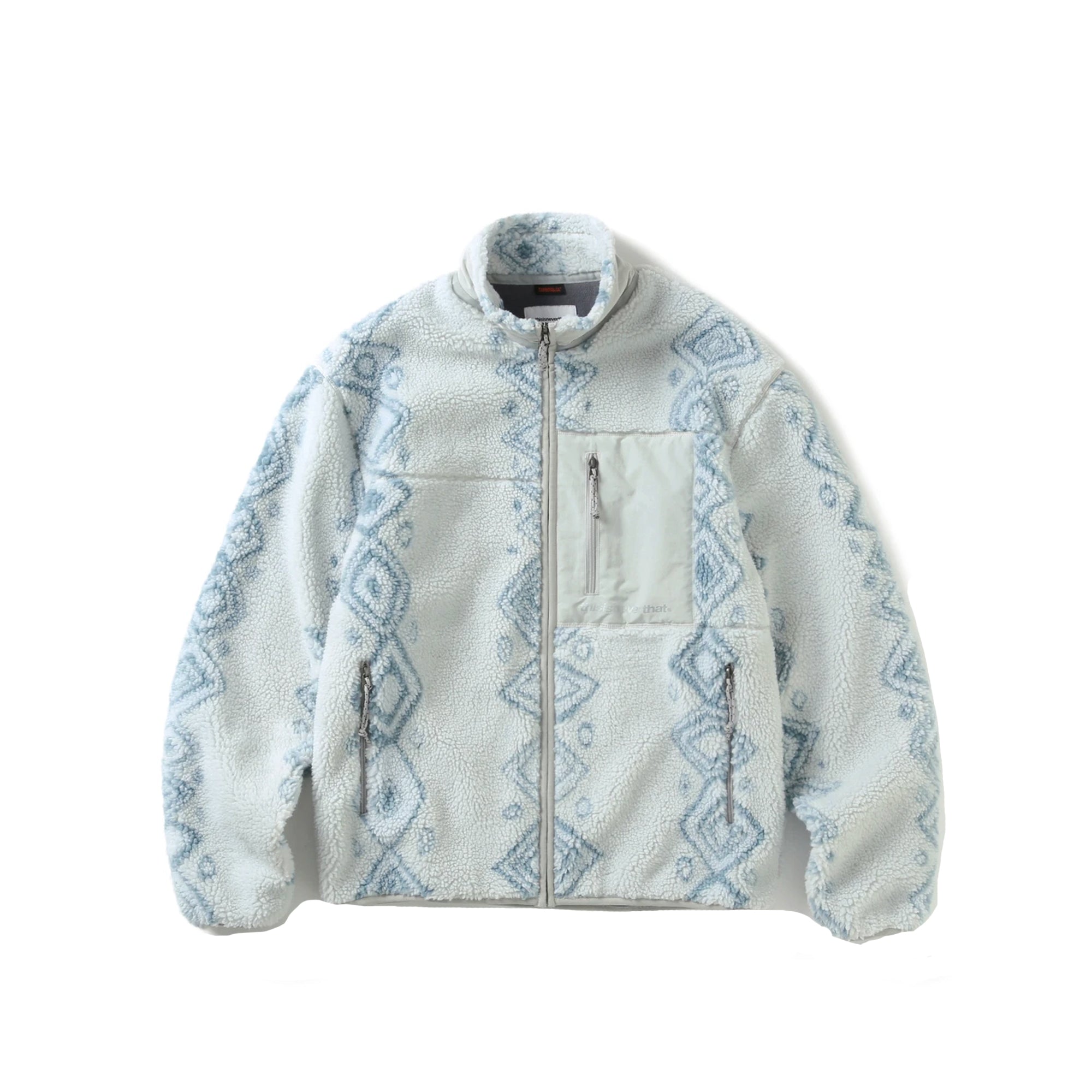 THISISNEVERTHAT Mens Sherpa Fleece Jacket 'Stone'