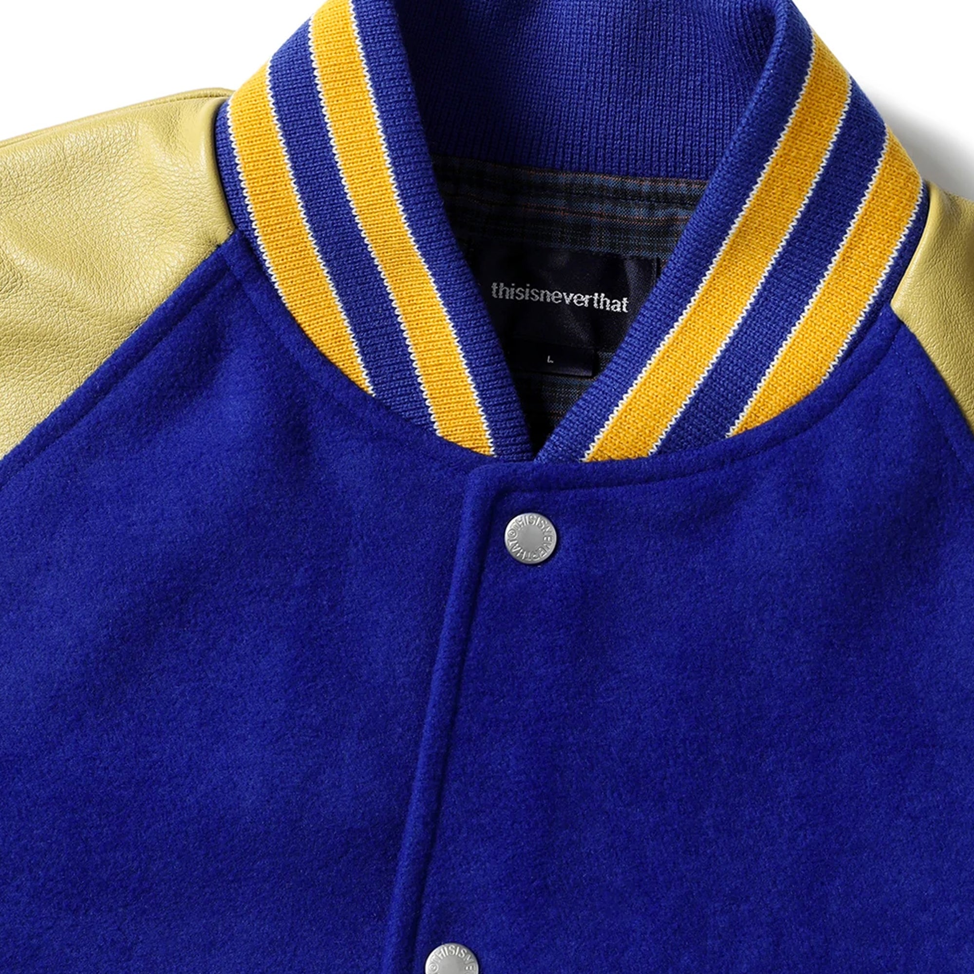 Thisisneverthat Mens Raglan Varsity Jacket 'Blue'