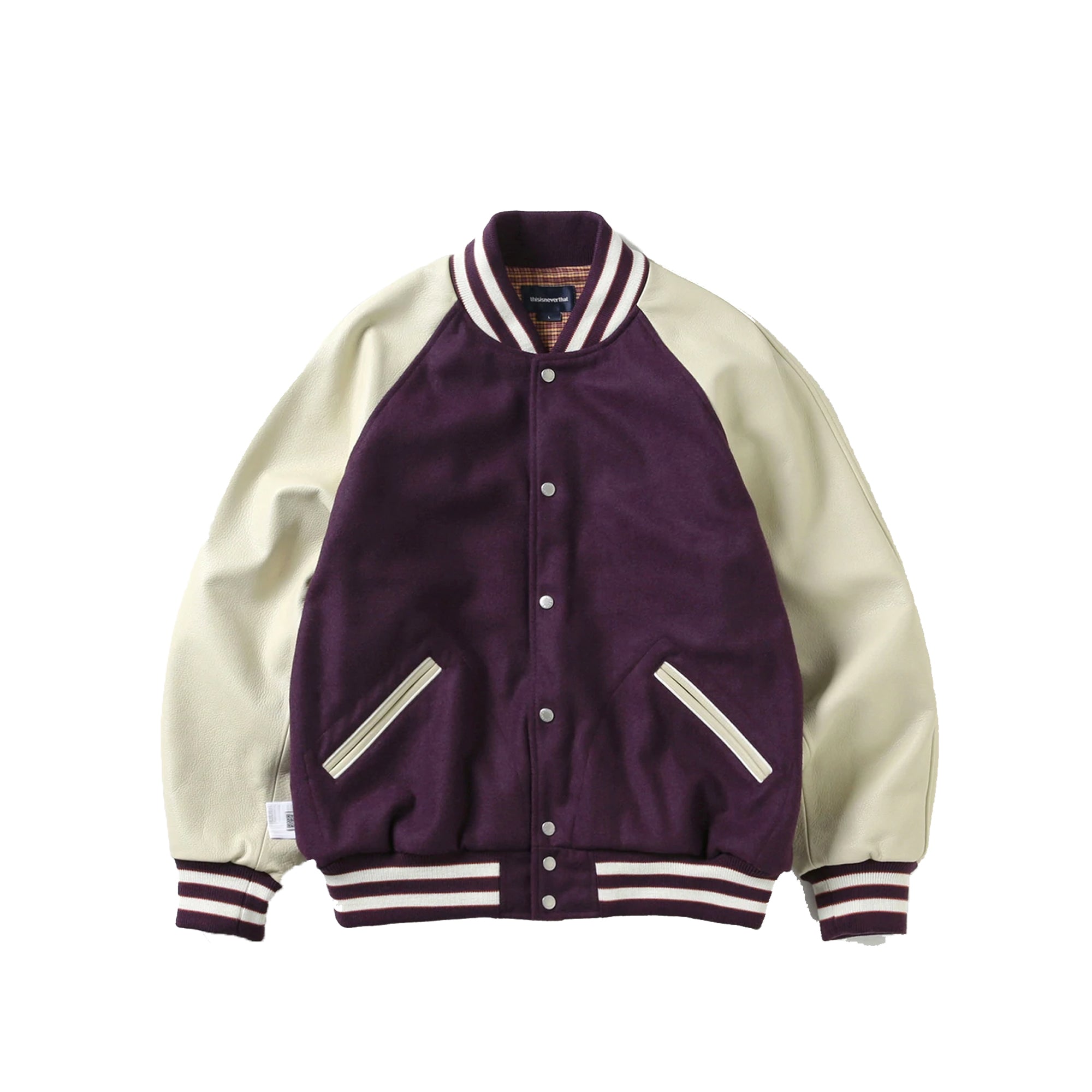 Thisisneverthat Mens Raglan Varsity Jacket 'Purple'