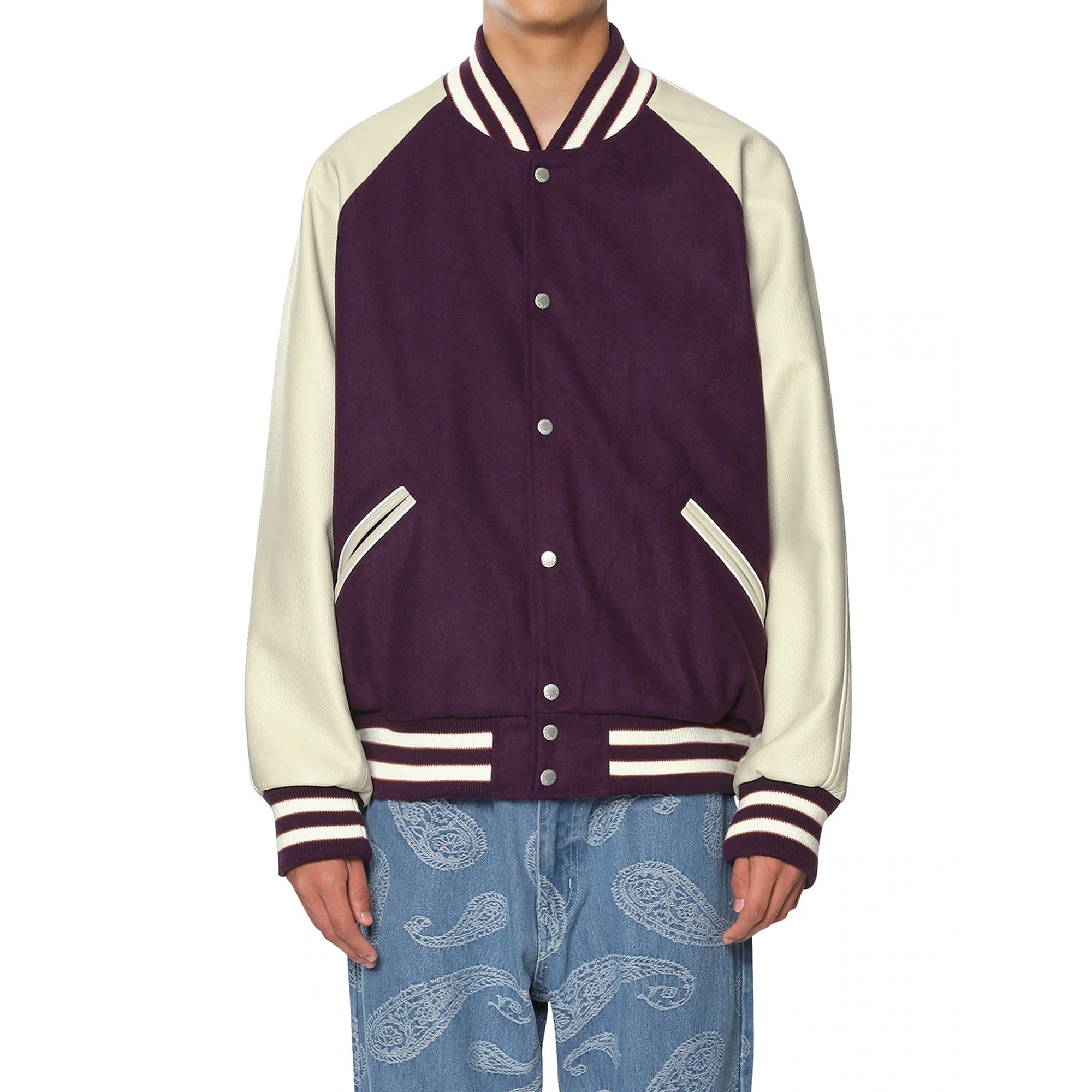 Thisisneverthat Mens Raglan Varsity Jacket 'Purple'