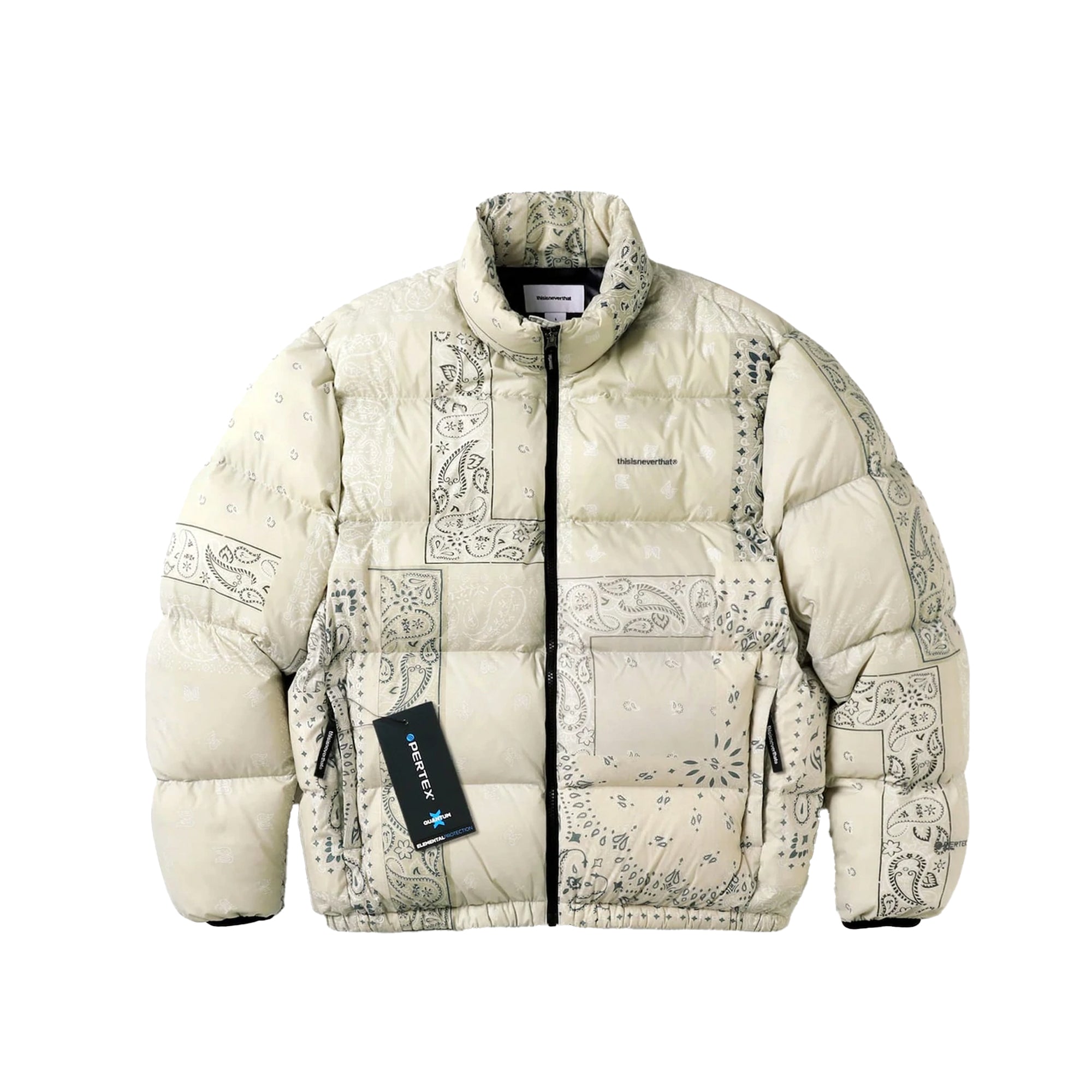 Thisisneverthat Mens PERTEX® T Down Jacket 'Bandana Cream'