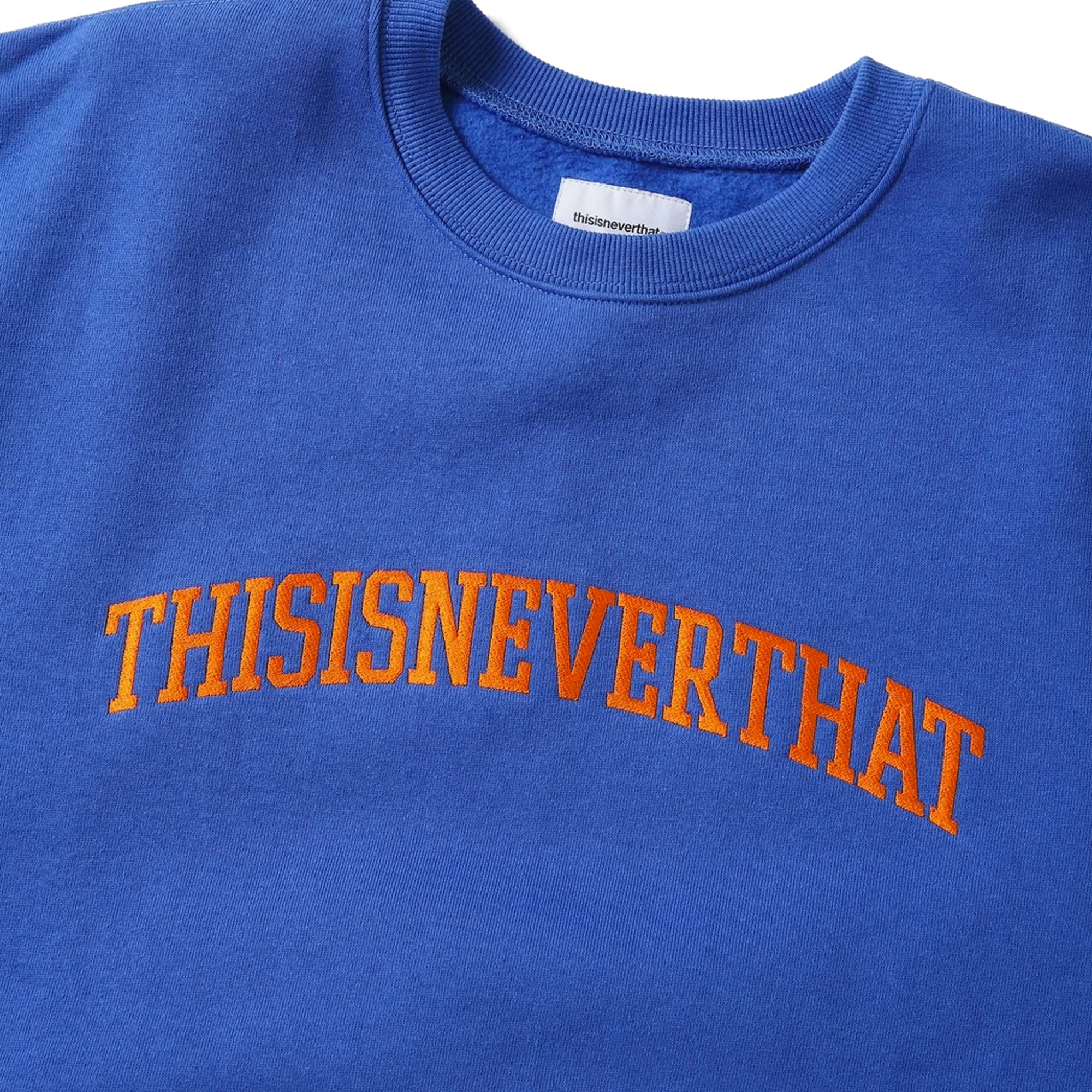 THISISNEVERTHAT Mens Arch-logo Crewneck 'Blue'