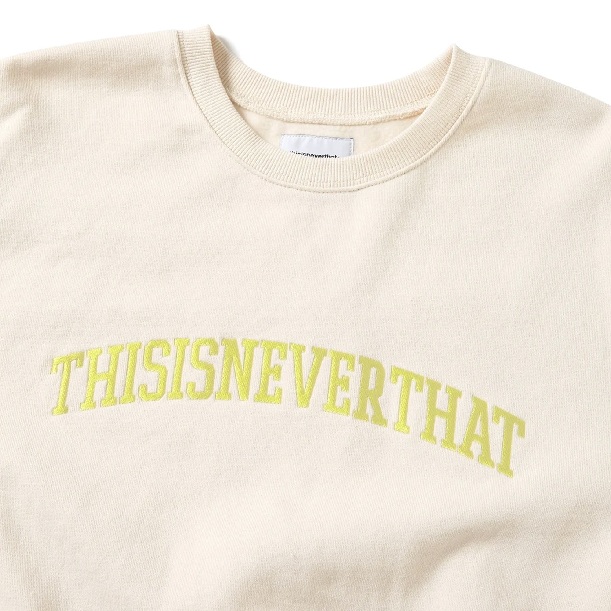 THISISNEVERTHAT Mens Arch-logo Crewneck 'Ivory'