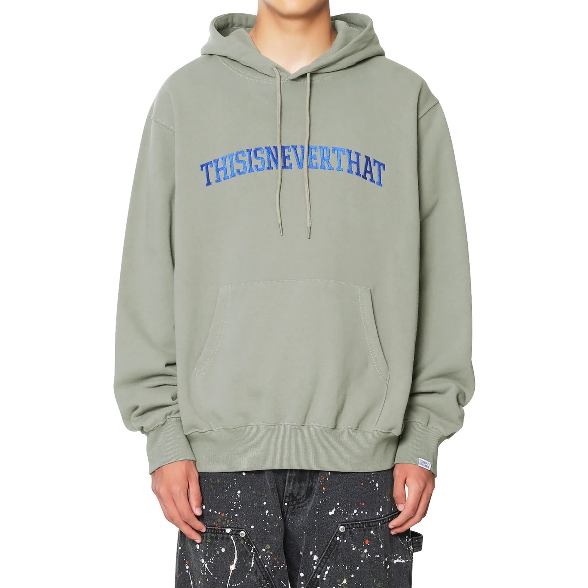 Thisisneverthat Mens Arch-Logo Hoodie 'Grey'