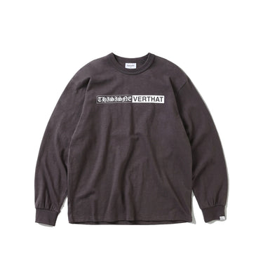 THISISNEVERTHAT Mens Half Old English L/S Tee 'Charcoal'