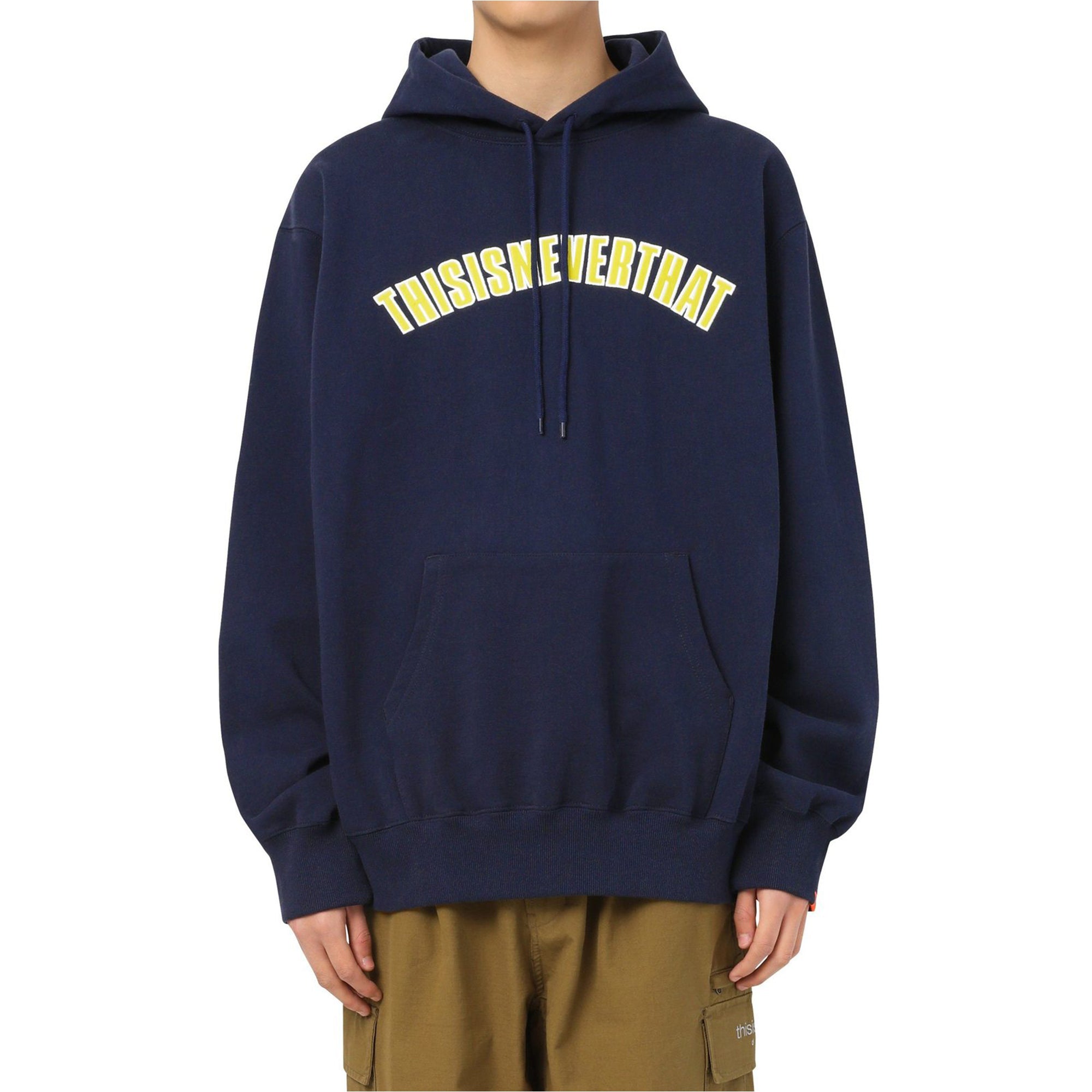 Thisisneverthat Mens New Arc Hooded Sweatshirt 'Dark Navy'