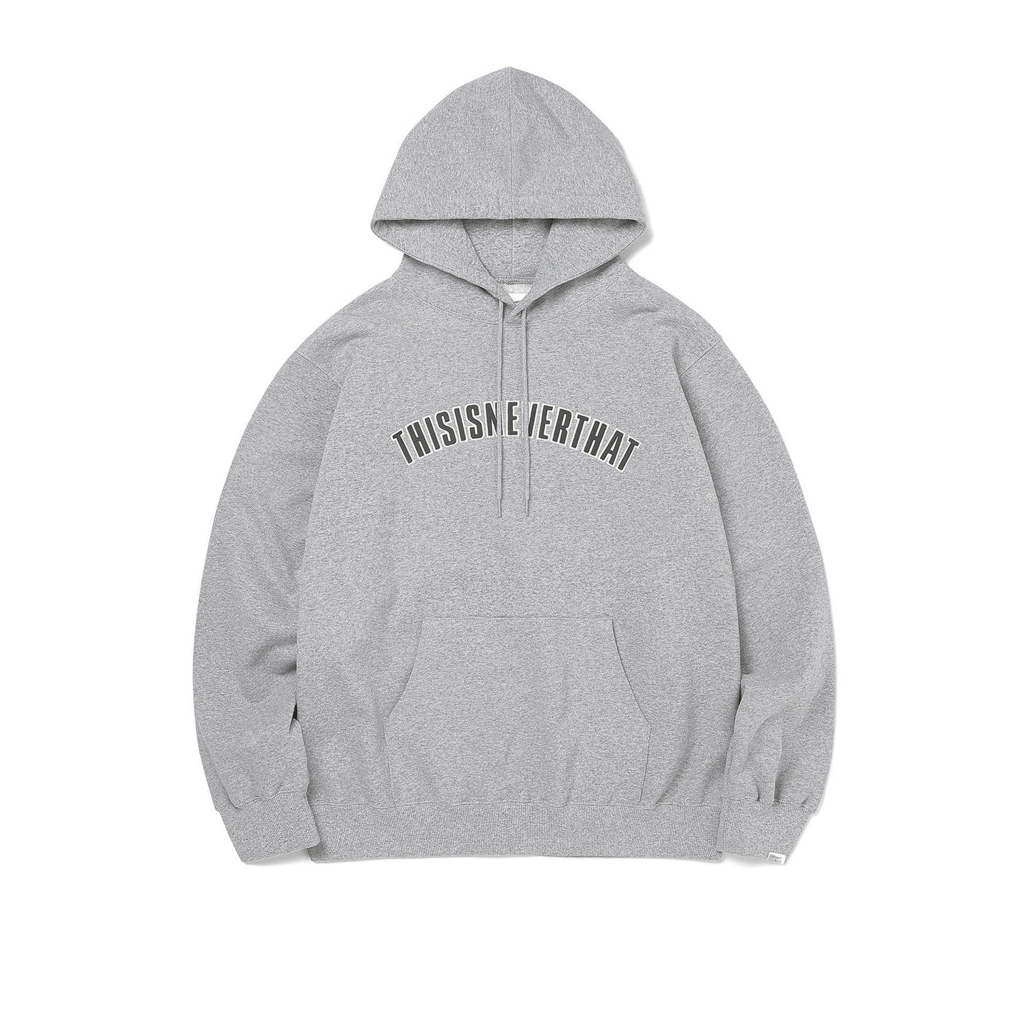 Thisisneverthat Mens New Arc Hooded Sweatshirt 'Heather Grey'