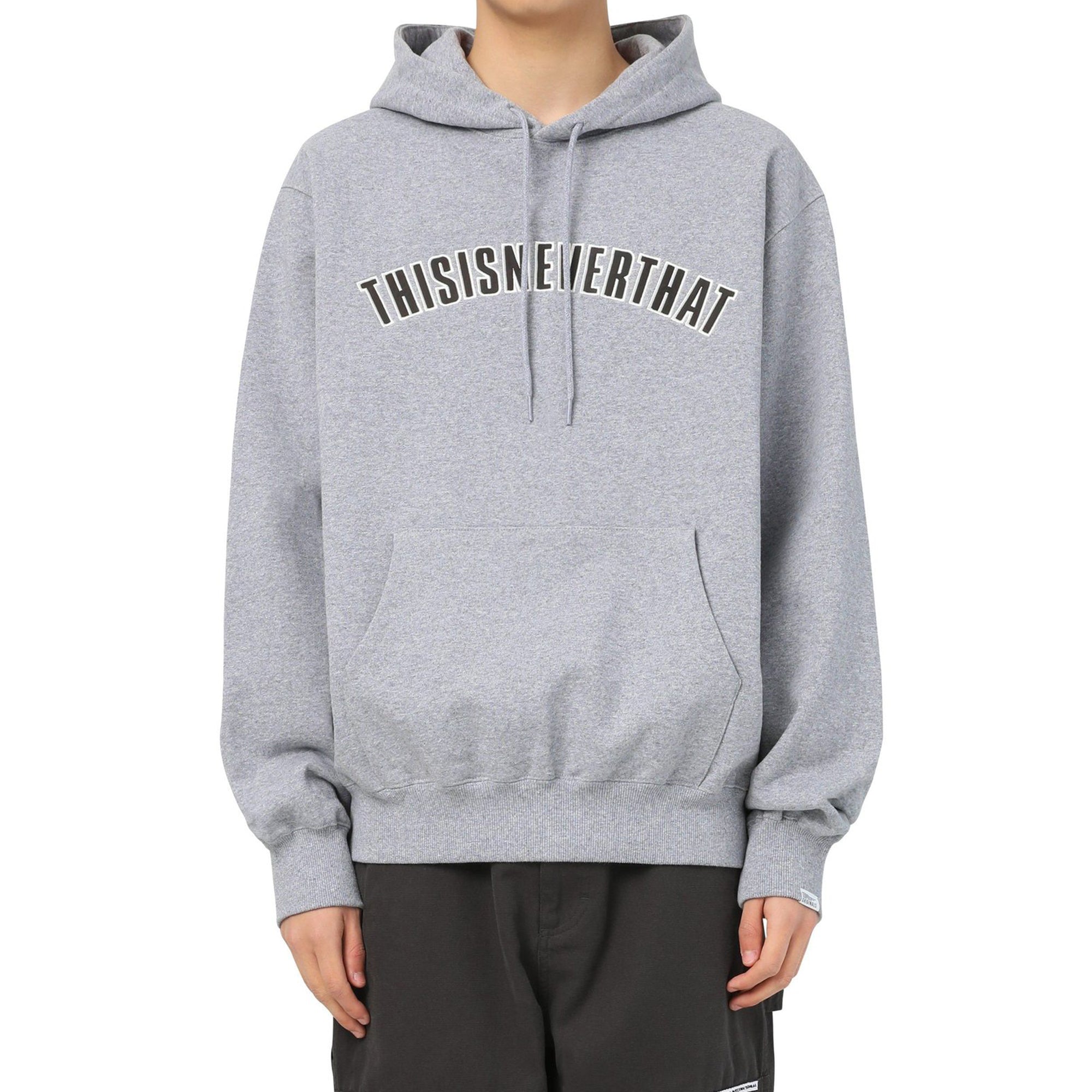 Thisisneverthat Mens New Arc Hooded Sweatshirt 'Heather Grey'