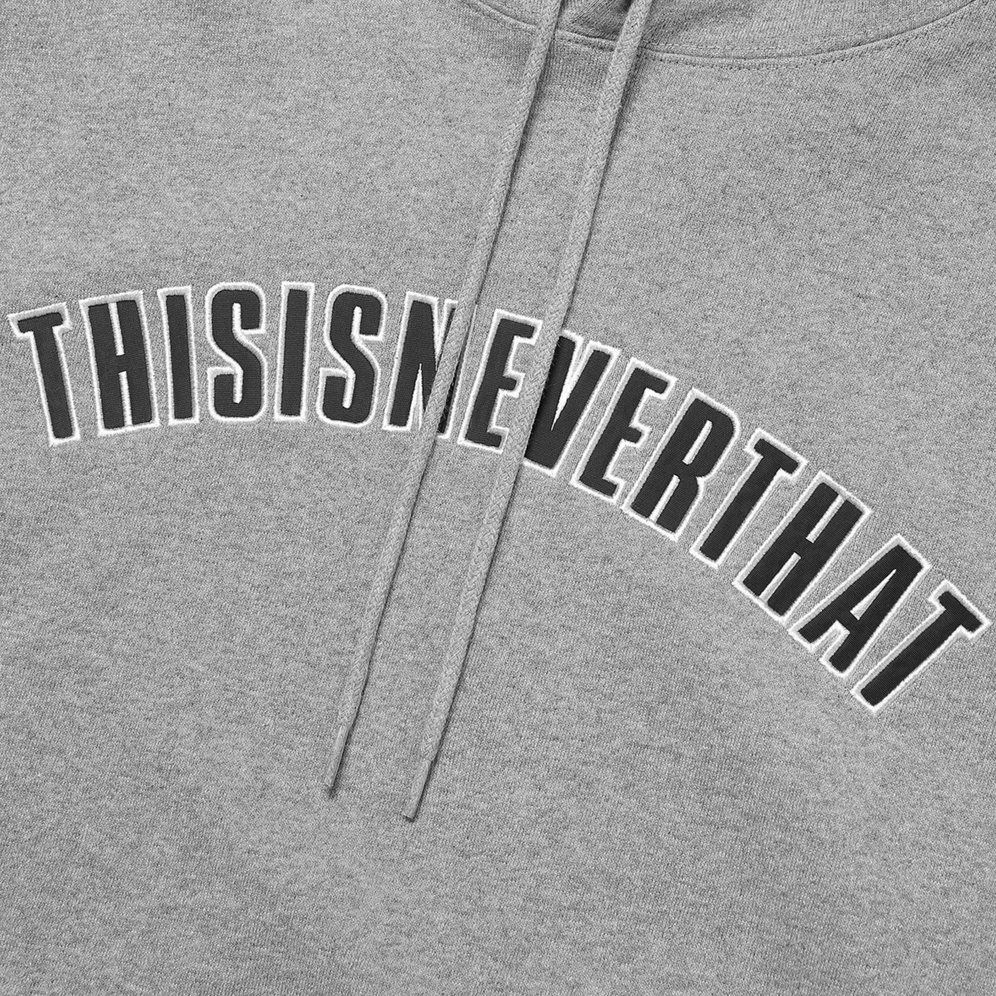 Thisisneverthat Mens New Arc Hooded Sweatshirt 'Heather Grey'