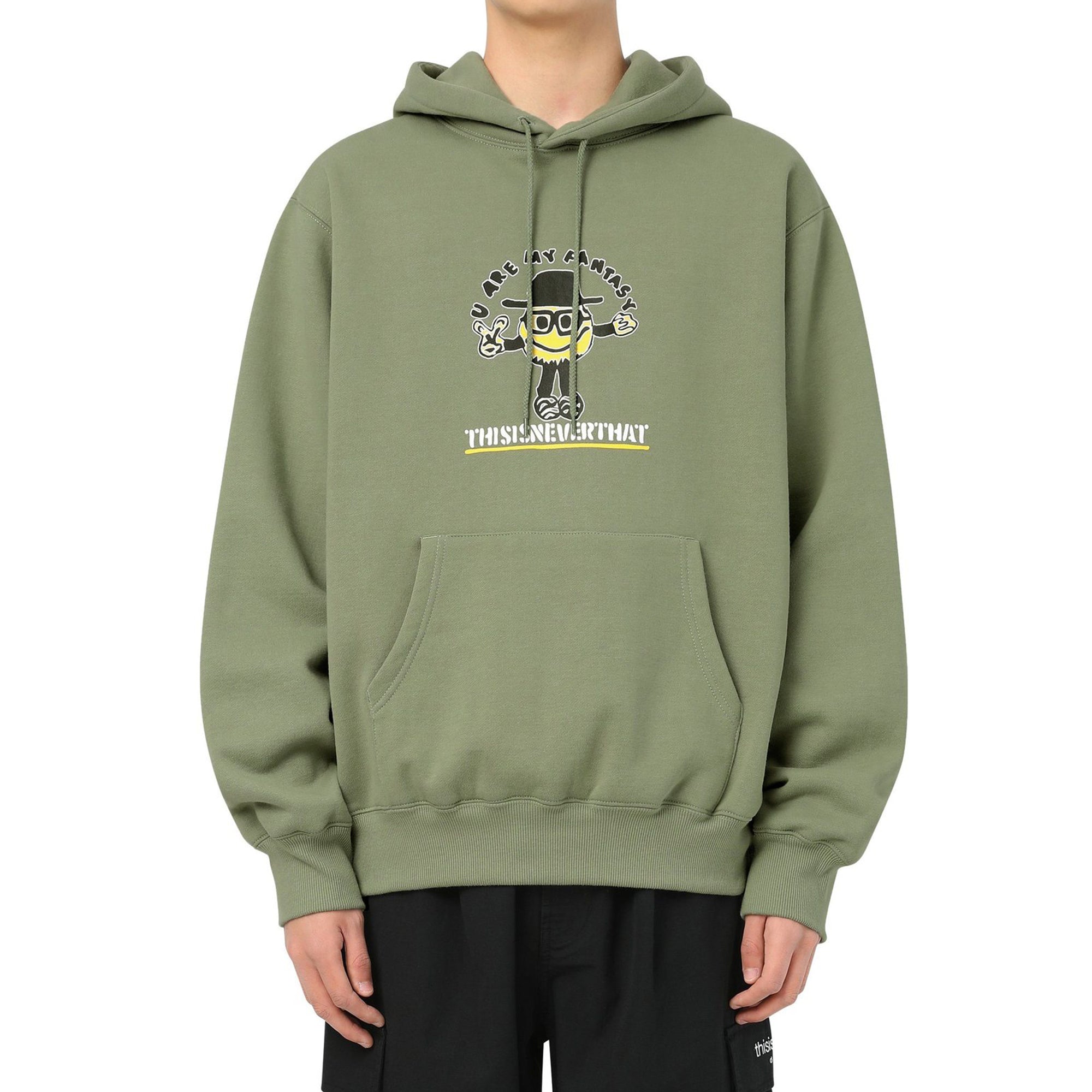 Thisisneverthat Mens Goodman Hooded Sweatshirt 'Light Olive'