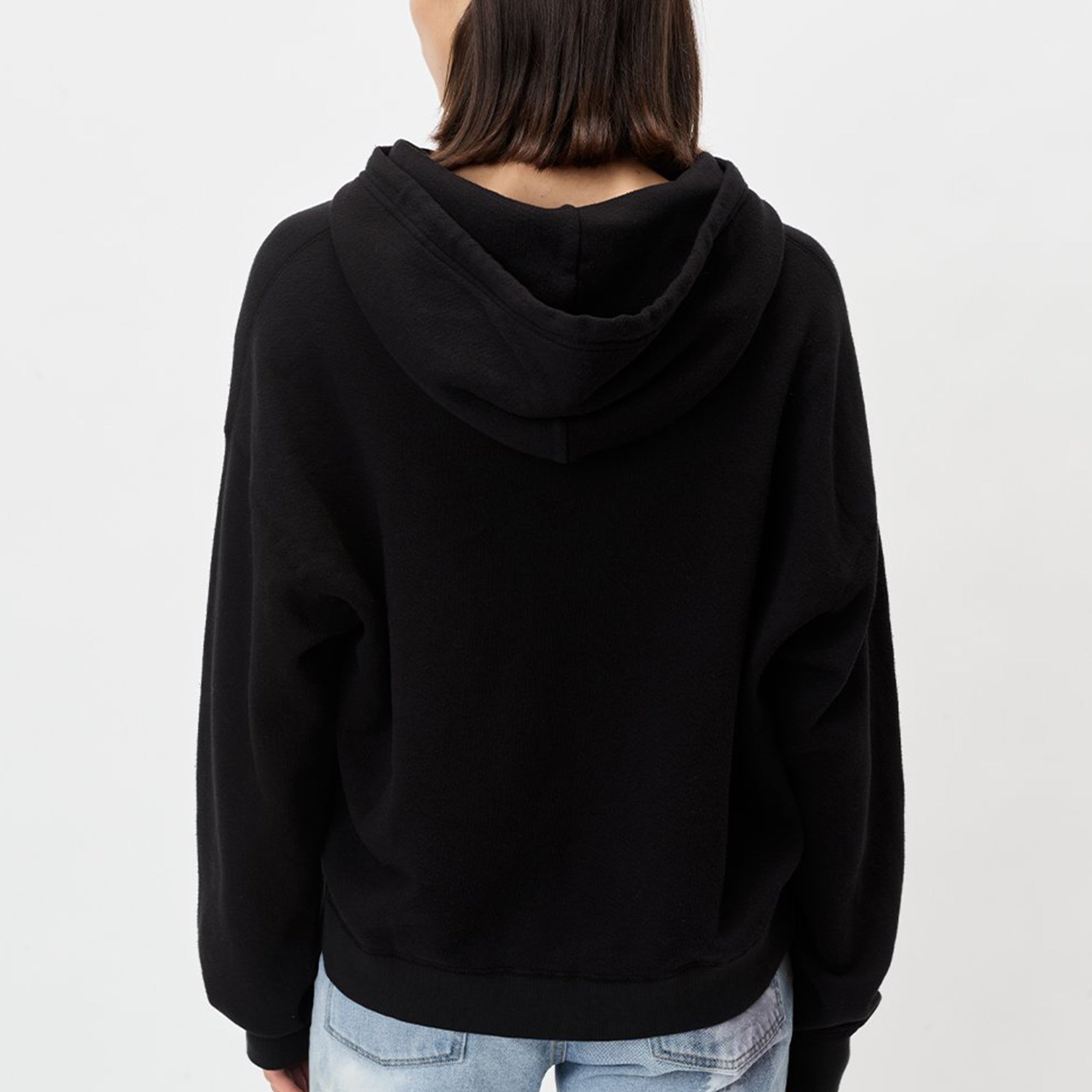 John Elliot Womens Vintage 'Black' Fleece Hoodie