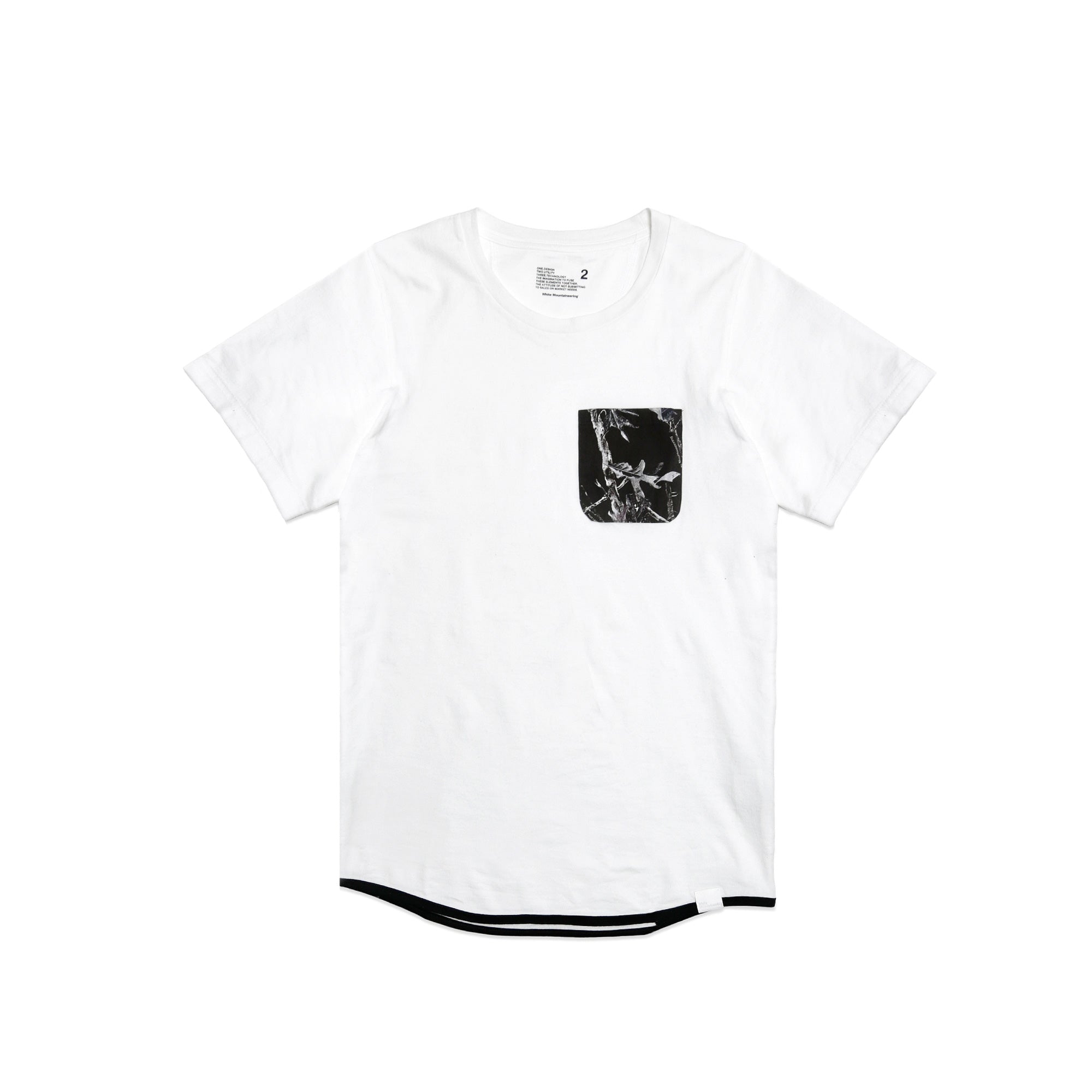 White Mountaineering Forest Camo Printed Hem Tee White White Mountaineering Forest Camo Printed Hem Tee White