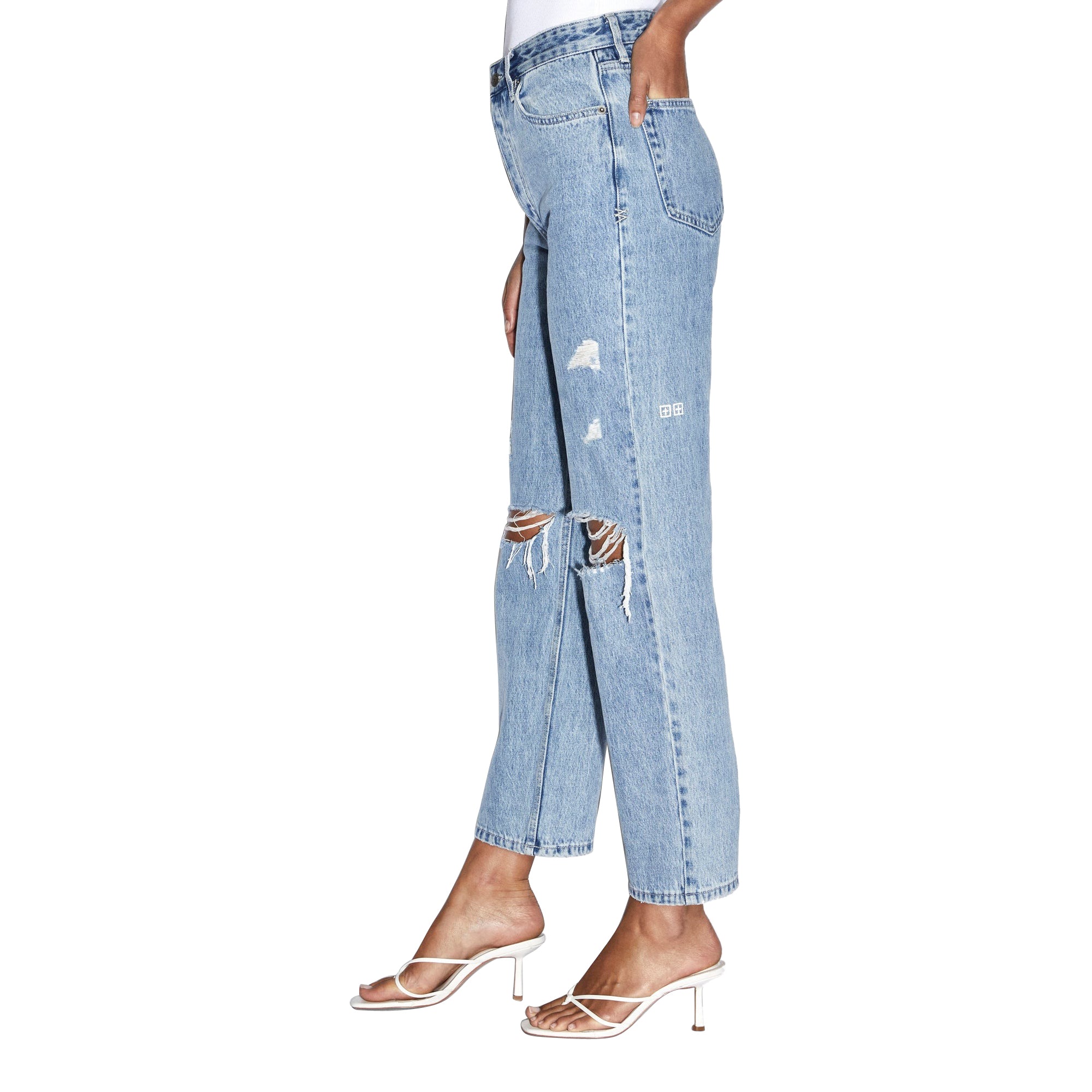 Ksubi Womens Brooklyn Authentik Trashed Jeans