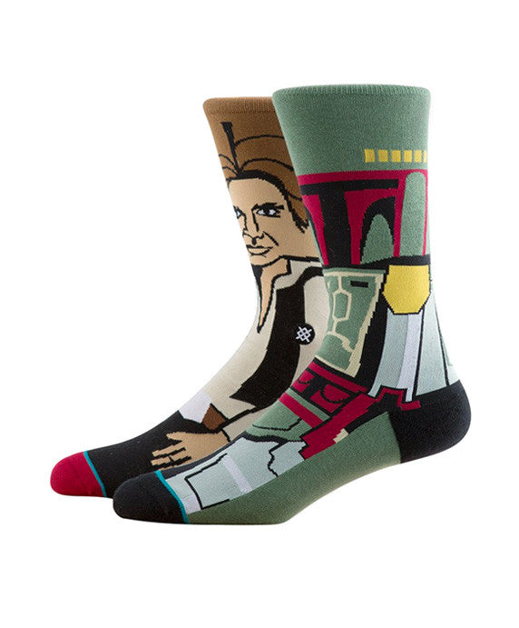 M545D15BOU-GRN, bounty, green, red, black, star wars, stance, socks, stance socks, brown, han solo, bobba fett