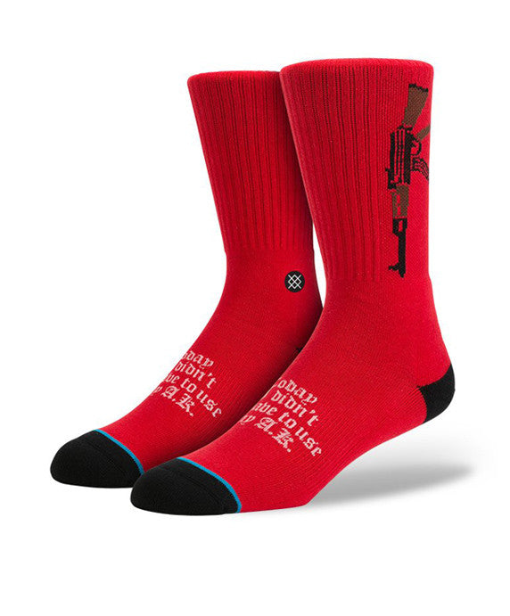 M556A16AKK, stance, socks, stance socks, stance socks AK sock, sock, red, ak, black